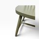Set of 2 vintage olive green spindle dining chairs