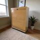 Vintage wooden filing cabinet / roller shutter cabinet