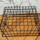Metal basket with rectangular handle