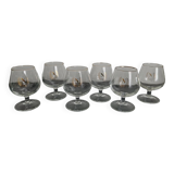 Set of 6 Napoleon cognac glasses
