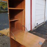 Armoire pieds compas avec espace secrétaire, 1970
