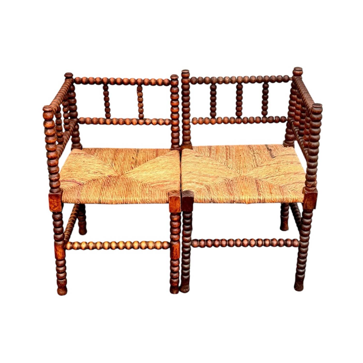 Two antique corner armchairs