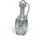 Carafe en verre émaillé à décor de fleurs, vers 1900