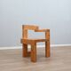 1980s Steltman Chair larch wood by Gerrit Rietveld