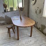70s oval pine table from Les Arcs
