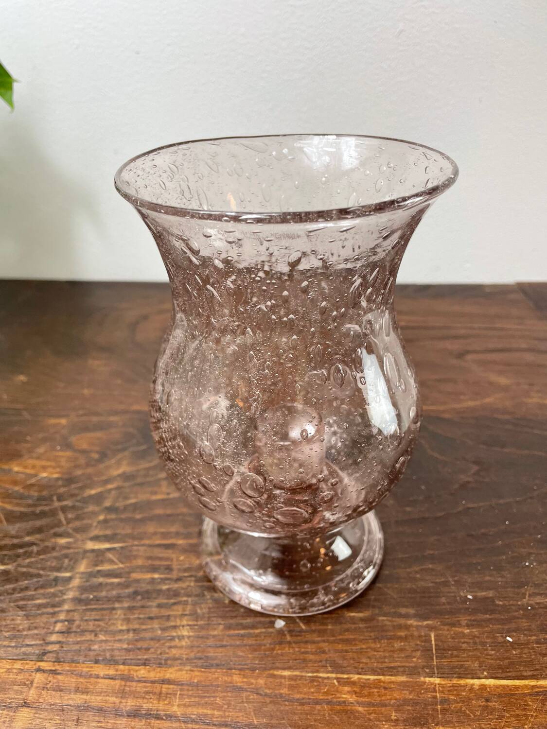 Biot bubbled glass candle holder