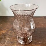 Biot bubbled glass candle holder