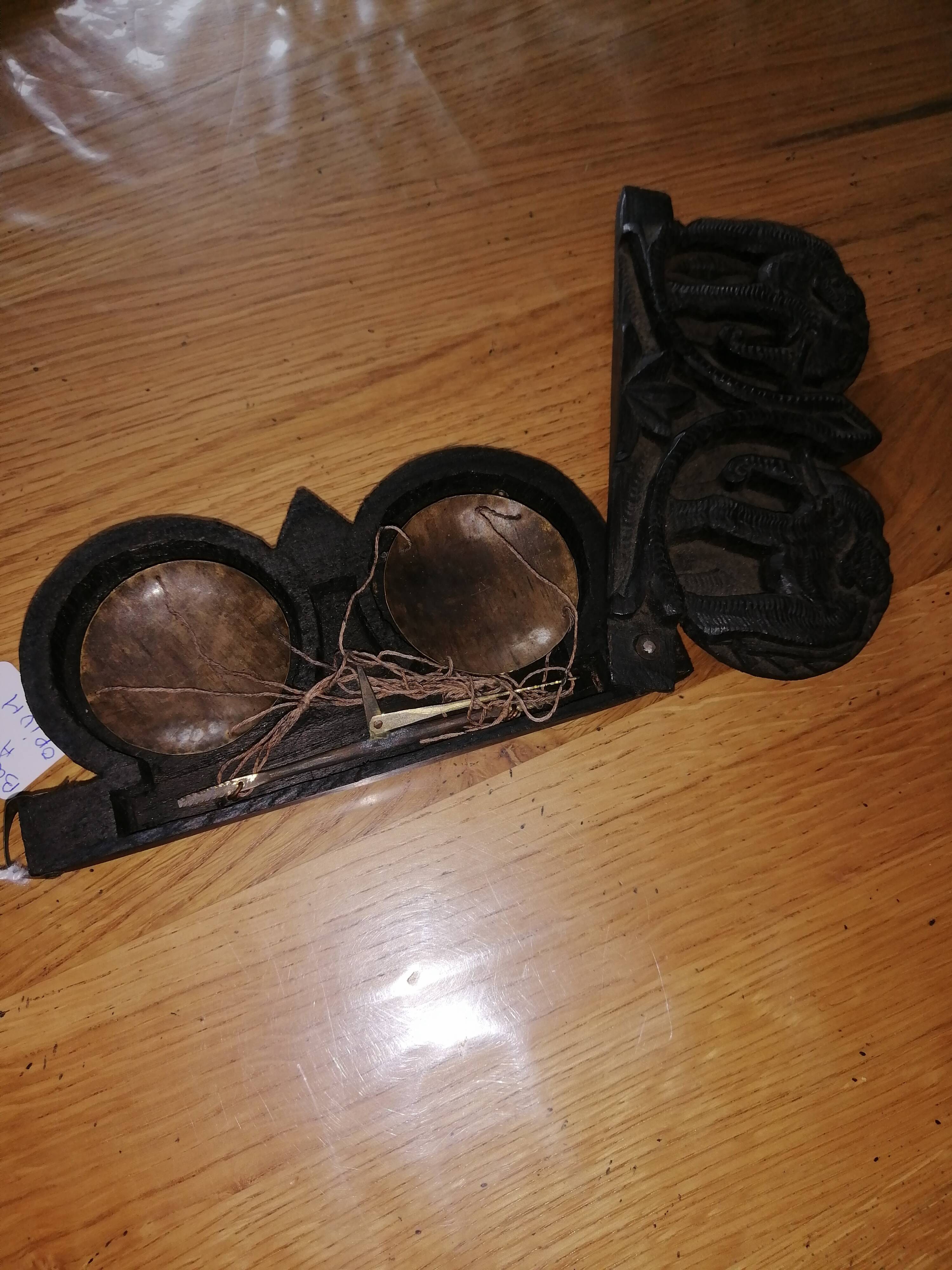 Opium scale in burma wooden box