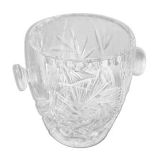 Cut crystal ice bucket