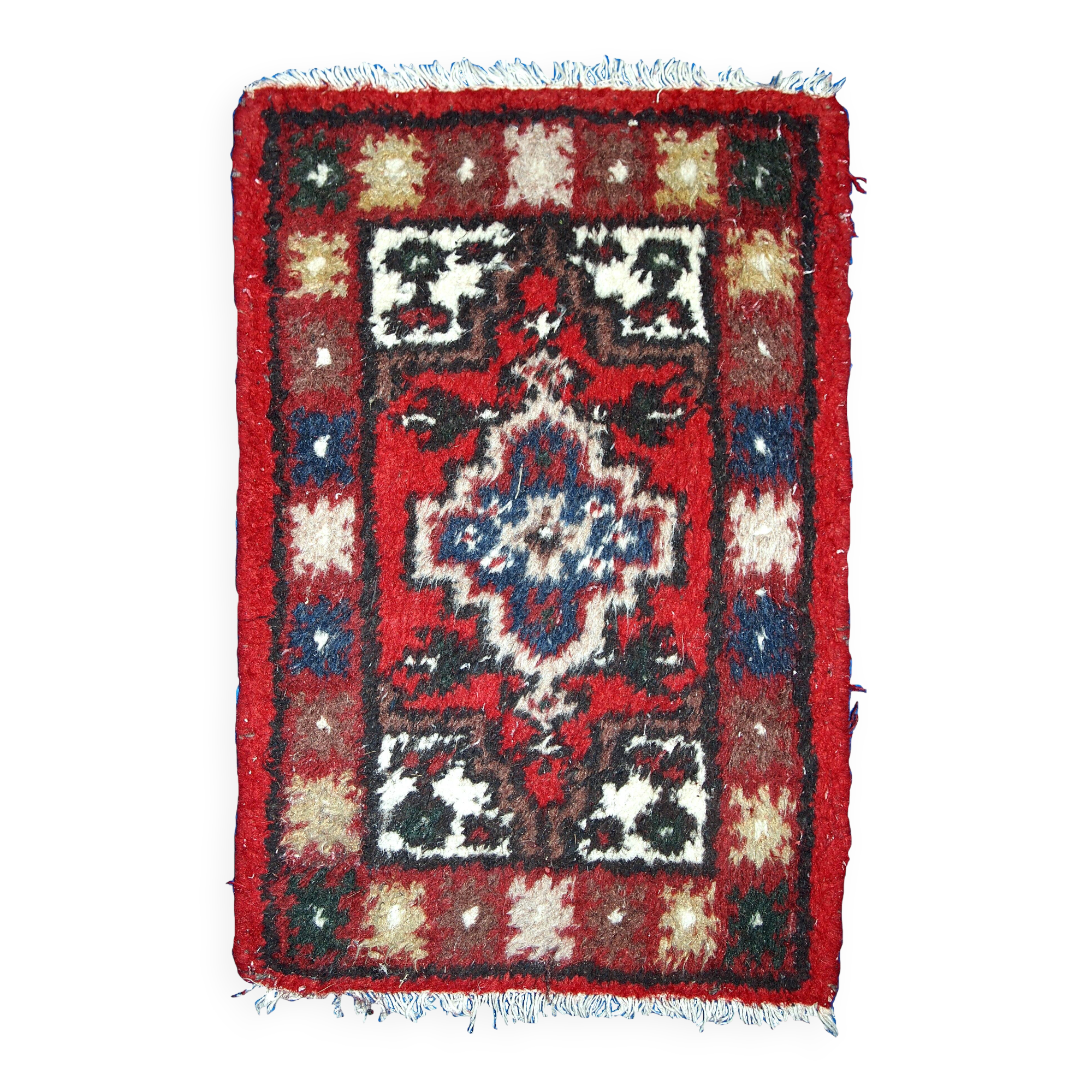 Tapis Vintage Hamadan en Laine, Années 1970, Élégance Authentique