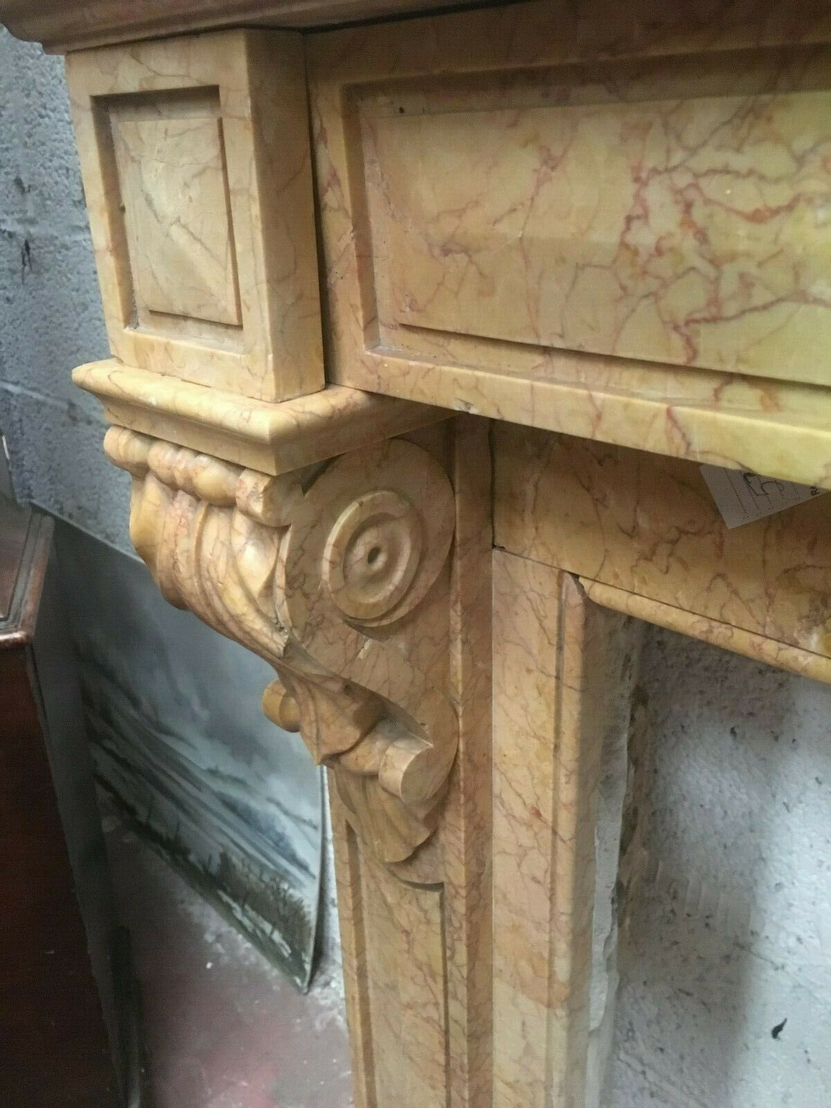 Louis Philippe yellow marble mantel