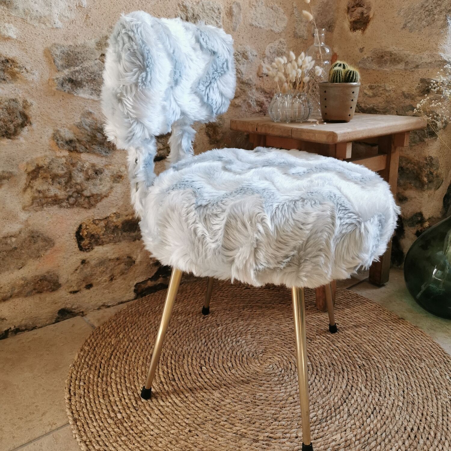 Armchair Vintage moumoute Pelfran