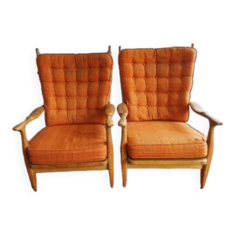 Guillerme et Chambron paire de fauteuils
