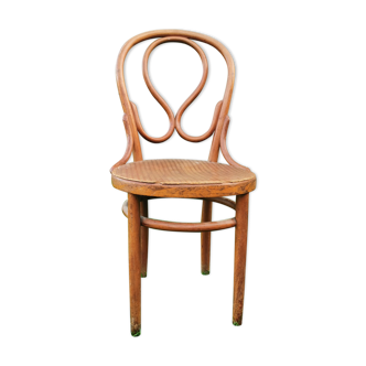 Old Thonet chair, labeled and signed, curved wood
