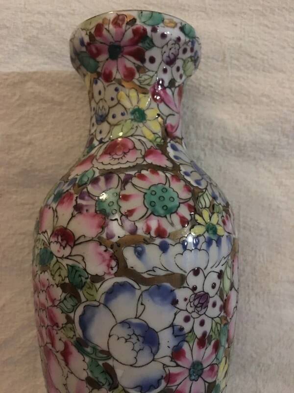 Vase Porcelaine motif fleuri