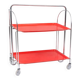 Table bar pliante en métal et panneau composite Dinett, rouge