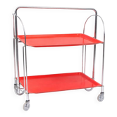 Folding bar table made of metal and composite board Dinett, red