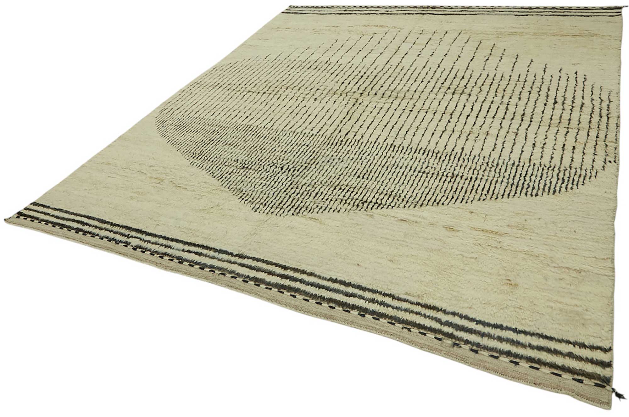 Handmade Tribal Decorative 267 cm x 305 cm Beige Wool Carpet