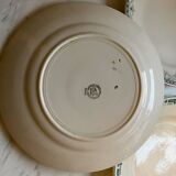 3 round iron earth dishes Moulin des loups, Longwy and Saint Amand