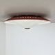 Modernist Stilnovo Style Metal glass Ceiling Flushmount Light, Italy 1950s