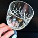 Set of three cut Bohemian Crystal Stemmed Glasses.