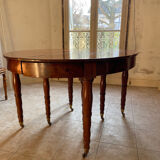 Solid wood dining table with extension