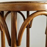 1940s curved wood side table