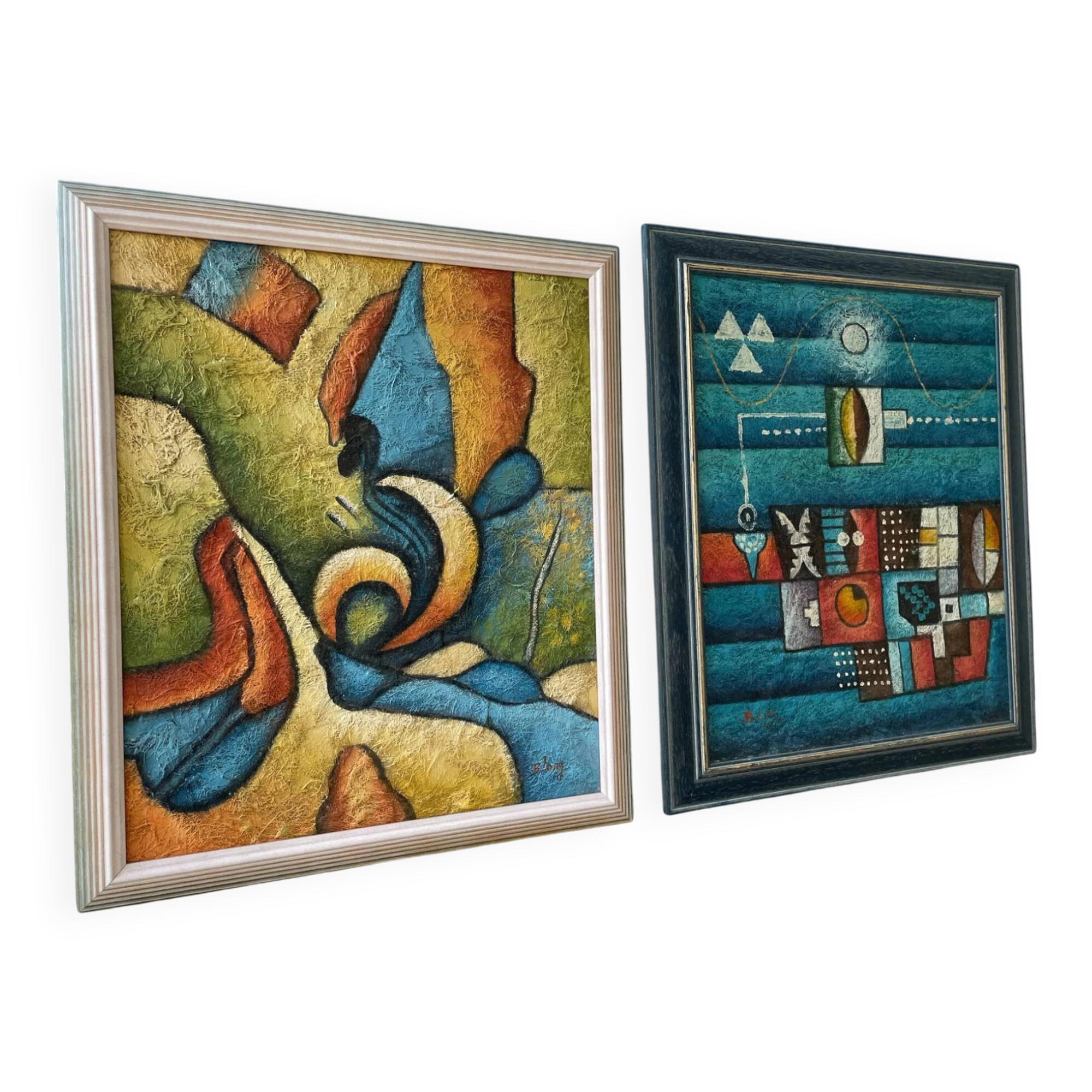 Two mid-20th century paintings by B. Long