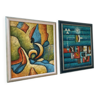 Two mid-20th century paintings by B. Long