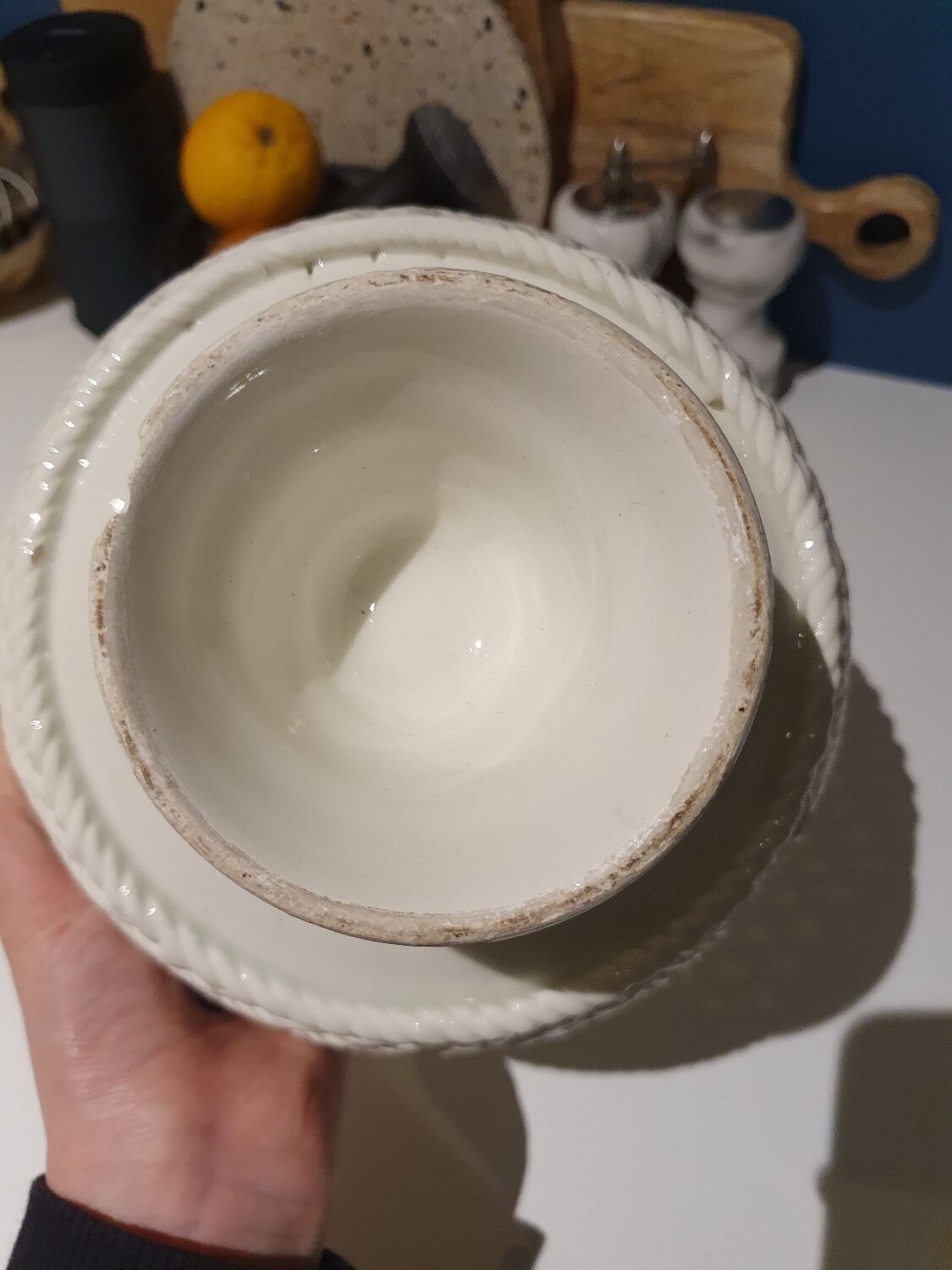 Porcelain fruit basket