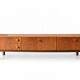 Enfilade basse vintage - style scandinave en Noyer