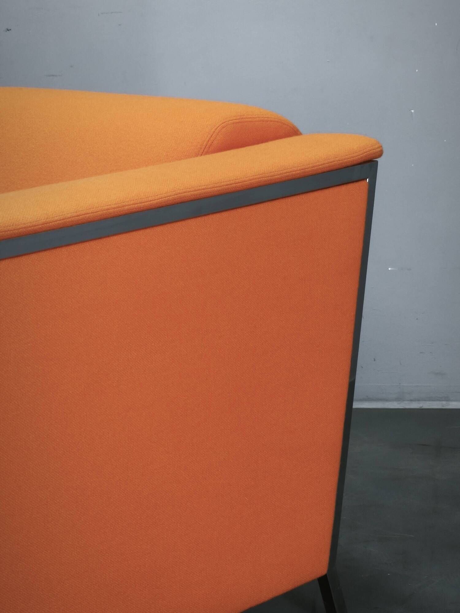 Enrico Franzolini Steel 2000 Orange Armchair for Moroso, Italy