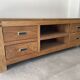 Meuible tv sheesham batamba solid wood 50 x 140 x 50 cm with 4 drawers - 2 niches