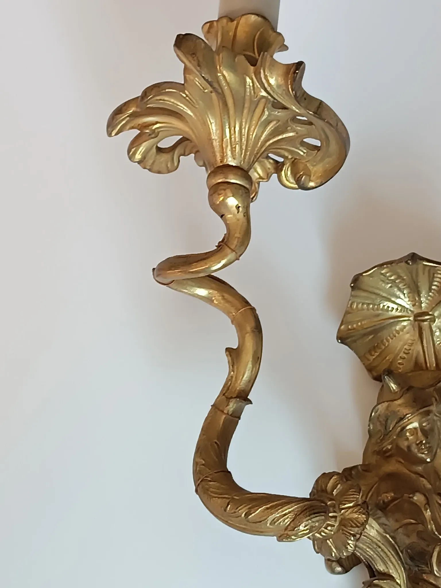 Paire d'appliques style Régence en bronze doré