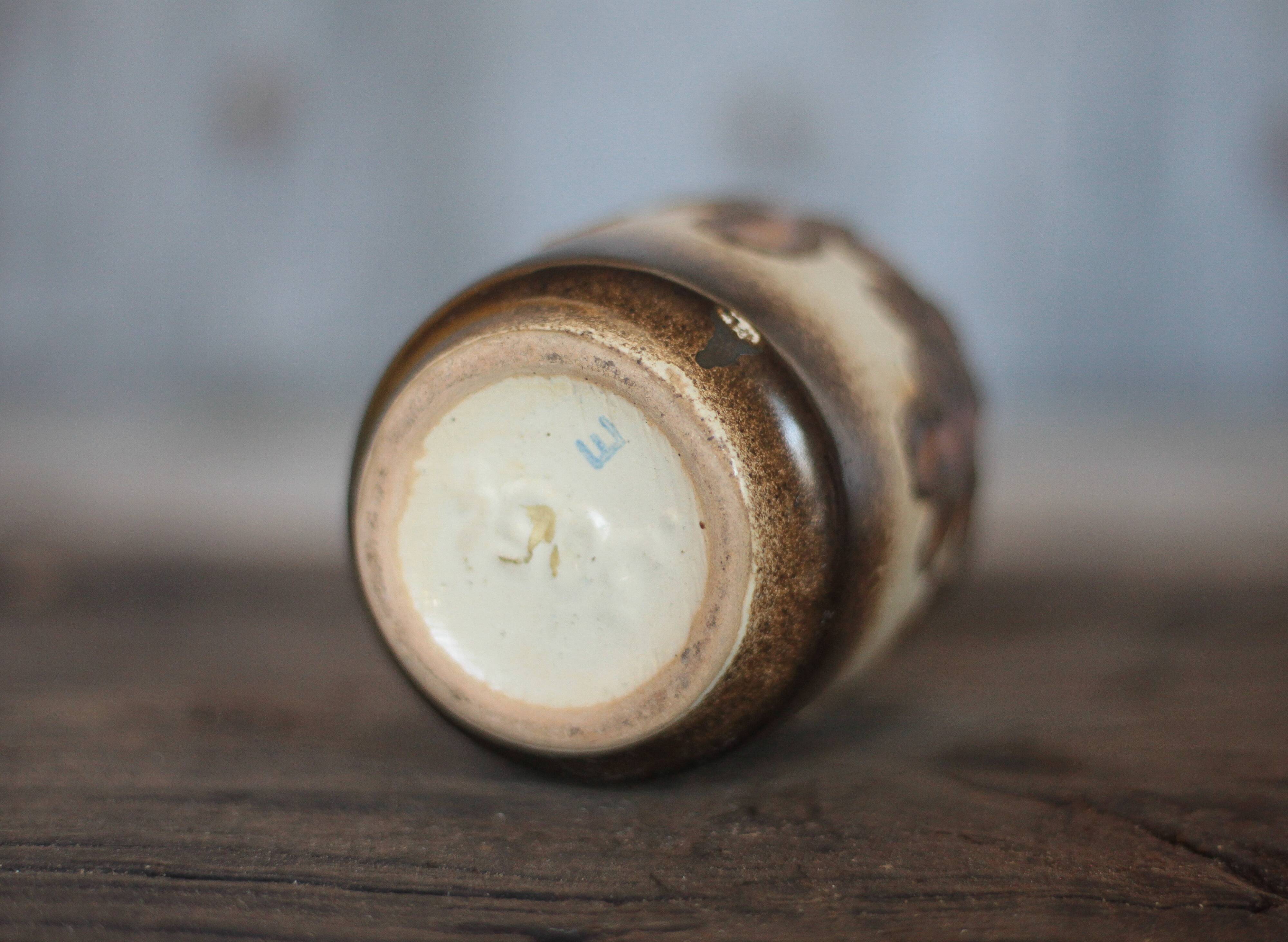 Ceramic vase VEB Haldensleben, West Germany, fat lava vase, 3054