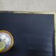 Serving trolley, vinyl record holder in golden brass
