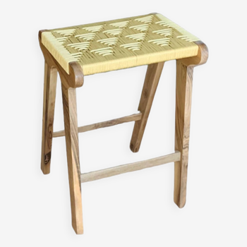 Bar stool in solid walnut wood