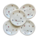 Set de 5 assiettes à dessert décor fleurs