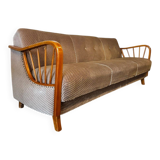 Canapé vintage en bois / canapé-lit / canapé
