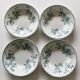 Set of 4 deep plates Sarreguemines Elvire U&C antique French earthenware
