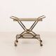 Italian mid century brass bar cart, serving trolley, 1960s