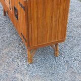 Vintage dining room attributed to Audoux and Minet in bamboo and rattan