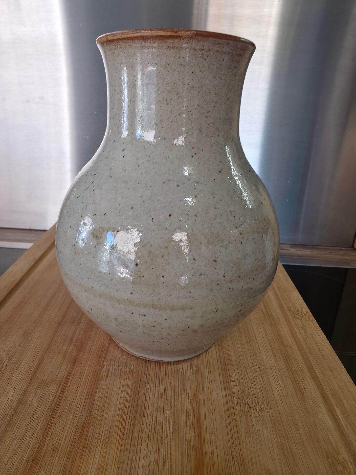 Vase Boule en Grès Vintage – Volkoff Vallauris