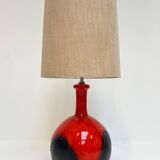 Spherical ceramic lamp in West Germany style, 1960s