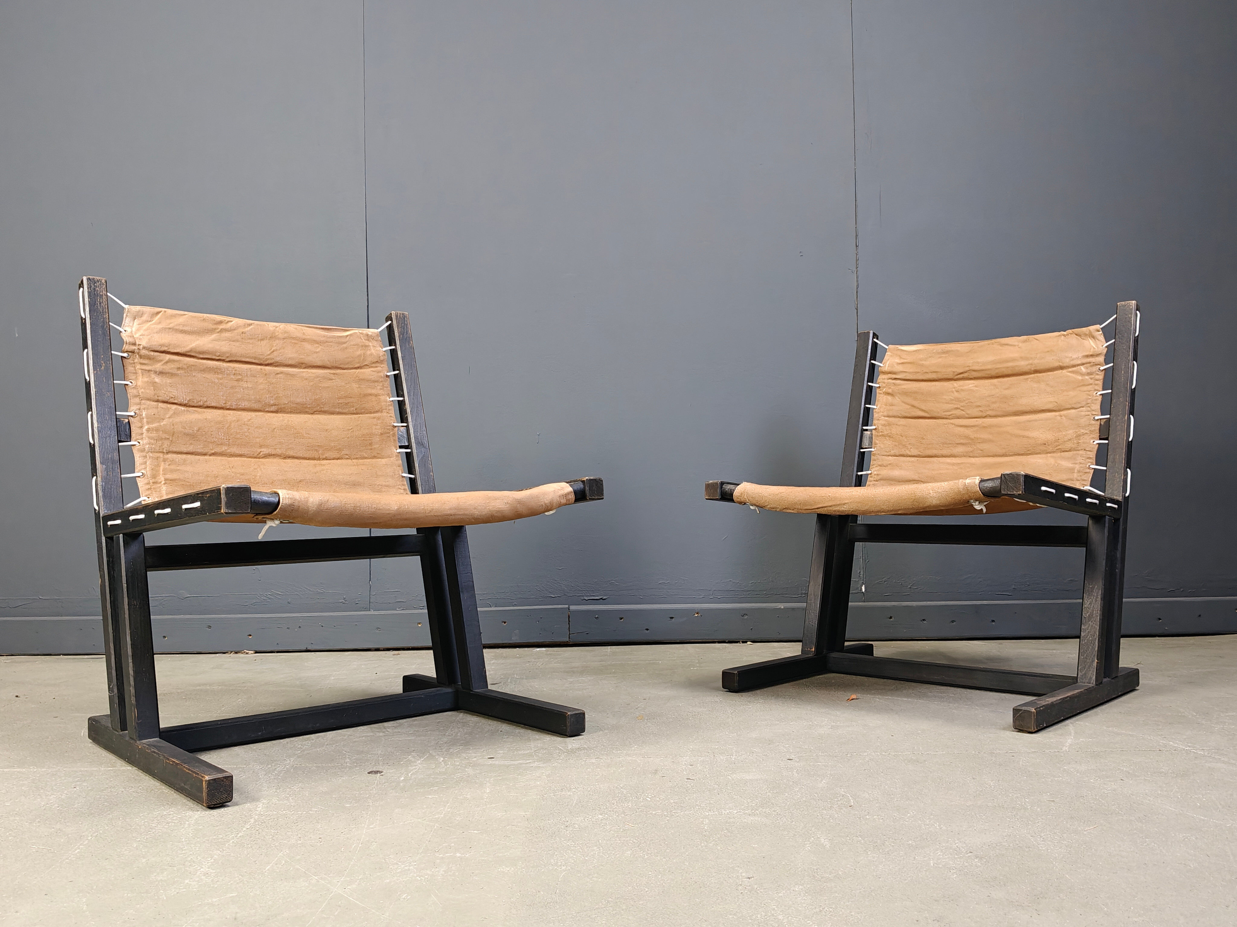 Pair of safari chairs by Casala, 1970s