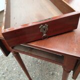 Old table with wooden shutters