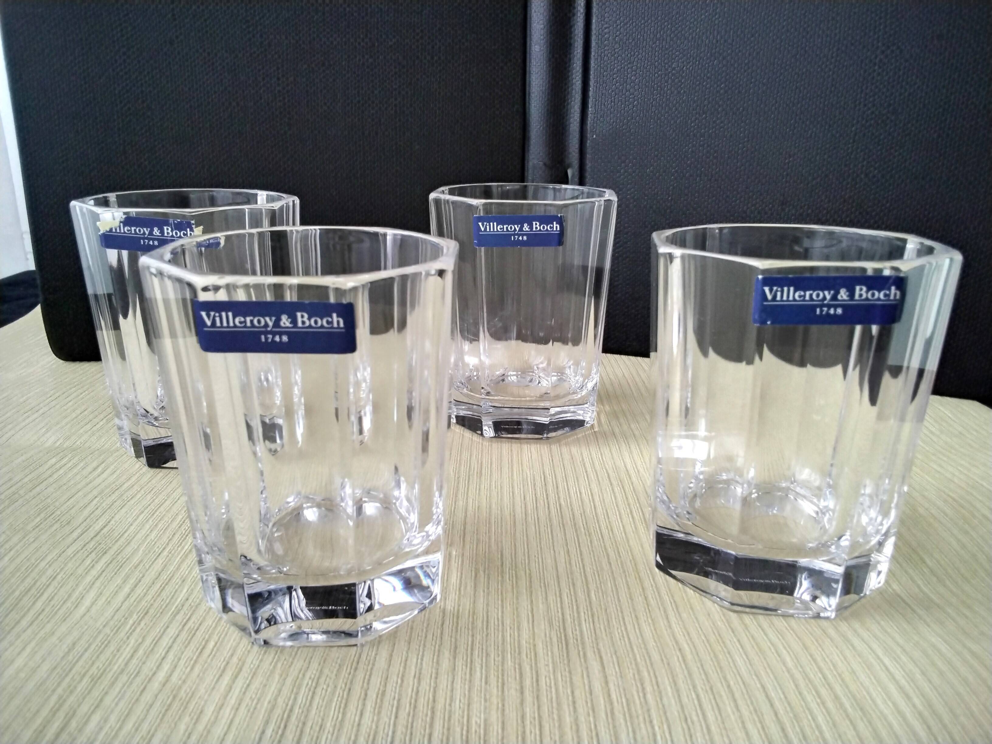 4 Villeroy Boch whiskey glasses