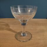 Coupe à champagne verre ciselé épi