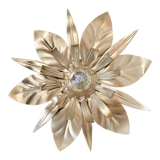 Vintage wall lamp golden leaves