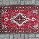 Antique Hand knotted Carpet, vintage rug with a medaillion in the middle